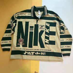 Nike x Cactus Plant Flea Market Classic Multi-Logo Print Polo - Dark Green